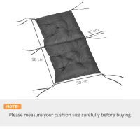 Outsunny Set of Two Outdoor Seat Cushions - Dark Grey(m-3)