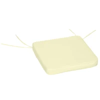 Outsunny Set of 6 Pcs Chair Cushion, 42Lx42Wx5T cm-Cream White(m-9)