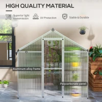 Outsunny 10 x 6ft Aluminium Frame Walk-In Greenhouse(m-4)