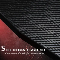 HOMCOM Scrivania PC Postazione Gaming con Gancio per Cuffie e Porta Tazza, Metallo e Legno, 122x66x96cm, Nero e Rosso(m-6)