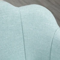 HOMCOM Set de 2 Sillas de Comedor en Forma de Flor con Asiento y Respaldo Acolchado Carga 120 kg 58x60x82 cm Verde Azulado(m-9)