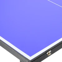 HOMCOM Tavolino da Ping Pong Pieghevole in Legno MDF 153 x 76.5 x 67cm Blu e Nero(m-9)