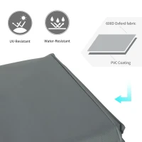 Outsunny Rectangular Patio Garden Furniture Cover Waterproof for 3 Seater Sofa Bistro Set, UV Resistant Protection 600D Oxford Fabric Rattan Lounge Clean Cover, 190 x 72 x 76cm, Grey(m-4)