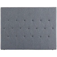 HOMCOM Cabecero de Cama 160 cm Tapizado en Lino 2 Formas de Uso Vertical o Montado a la Pared Cabecero Gris(m-10)