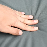 Outsunny Ensemble salon de jardin 2 pièces canapé 3 places + pouf 7 coussins déhoussables inclus PP imitation rotin tressé gris(m-8)