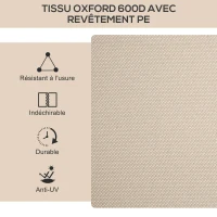 Outsunny Lot de 2 chaises de camping chaise de pêche pliante - tissu Oxford et structure acier 54 x 59 x 78 cm kaki(m-6)