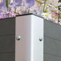 Outsunny Letto per Orto Rialzato con Fondo Aperto e Profili in Alluminio 60x60x30cm, Grigio Scuro(m-9)