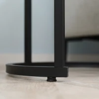 HOMCOM Lot de 2 tables d'appoint tables gigognes tables basses modulables style industriel - plateau aspect bois et pieds en métal noir(m-8)