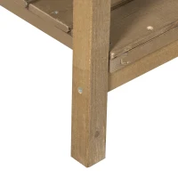 Outsunny Jardinière sur Pieds carré Potager étagère dim. 110L x 46l x 76H cm 8 Compartiments Inserts d'irrigation Bois de Sapin(m-9)