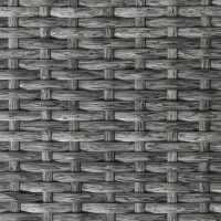 Outsunny Salon de jardin extérieur en résine ensemble table et chaises d'extérieur pour 2 personne table 2 fauteuil pliables gris(m-9)