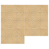 Outsunny 27 Pcs Wooden Interlocking Decking Tiles, 30 x 30 cm Anti-slip Outdoor Flooring Tiles, 0.81㎡ per Pack, All Weather Use for Patio, Balcony, Terrace, Hot Tub, Yellow(m-11)