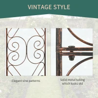 Outsunny Metal Garden Arch Trellis, Decorative Arbour Archway for Walkway Path Ceremony Wedding Party, 120 x 30 x 226cm(m-4)