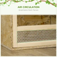 PawHut Reptile Terrarium Vivarium Habitat w/ Transparent Sliding Doors, Breathable Mesh, for Lizards, Horned Frogs, Snakes and Chameleons, 60 x 29.5 x 29.5cm(m-7)