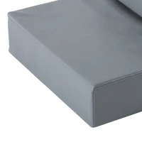 PawHut Escalier coussin 2 en 1 pour chien animaux déhoussable revêtement revêtement synthétique gris foncé(m-9)