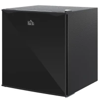 HOMCOM Mini congélateur Température Réglable de -14 à -24°C Compact 35L - étagère Amovible - Porte réversible Classe E - 47 x 44,2 x 48,8 cm - Noir(m-10)