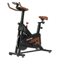 SPORTNOW Quiet Stationary Exercise Bike with Adjustable Resistance, Seat, Black(m-11)