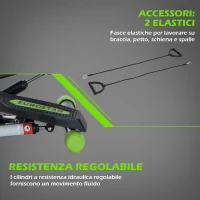 HOMCOM Stepper Professionale con Manubrio e Corde in Acciaio per Allenamento a Casa, 40 x 40 x 118cm, Nero(m-6)