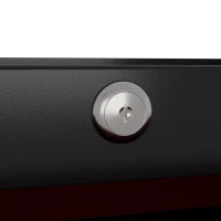 HOMCOM 5-Drawer Tool Chest with Wheels, Steel Lockable Tool Storage Cabinet with Handle, 2 Keys for Garage, Workshop, Red(m-9)