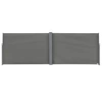 Outsunny 6 x 2m Retractable Sun Side Awning Screen Fence Patio Garden Wall Balcony Screening Panel Outdoor Blind Privacy Divider – Grey(m-11)