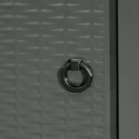 Outsunny Square Propane Gas Fire Pit Table, 40000 BTU Rattan Smokeless Firepit Patio Heater with Protective Cover, Lava Rocks and Lid, 71cm x 71cm x 62cm, Black(m-9)