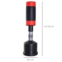 HOMCOM Sacco Boxe da Terra Professionale per Adulti Riempibile con Acqua Sabbia Altezza 158-186cm(m-3)