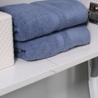 kleankin Meuble lavabo suspendu avec rangement pour salle de bain 40 x 22 x 50 cm - blanc(m-8)