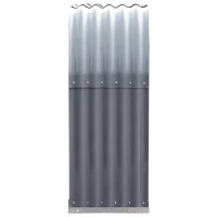 HOMCOM Stockage de bûches abri à bûches extérieur 212L x 40l x 111H cm surface sol 0,85 m² toit voûté acier galvanisé gris(m-6)