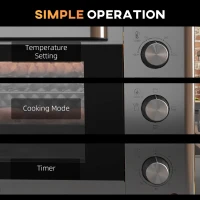 HOMCOM Cuptor Electric 30 L – Grill, Convectie & Tava Inclusa(m-7)