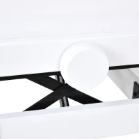 HOMCOM Banquette tabouret siège pour piano hauteur réglable 61L x 32l x 47-57H cm assise revêtement synthétique blanc(m-7)