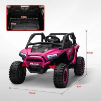 AIYAPLAY 2 Seater 24V 7AH Ride on Truck, Battery Powered Electric Ride On Car w/ Remote, Suspension, 3 Speeds, Pink(m-3)