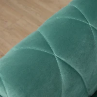 HOMCOM Divano 2 Posti Design Vintage Rétro in Legno e Velluto, 148 x 72 x 76 cm, Verde(m-12)