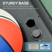 HOMCOM Adjustable Basketball Hoop and Stand, with Wheels and Weight Base, Blue(m-5)