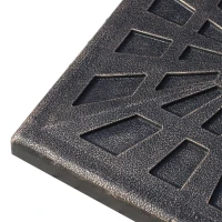 Outsunny 15kg Resin Durable Patterned Colophony Garden Patio Square Umbrella Stand Base Stand Bronze(m-7)