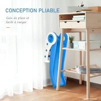 HOMCOM Toboggan Enfant Pliable 3 à 6 Ans Usage intérieur extérieur dim. 120L x 50l x 56H cm HDPE Bleu(m-5)