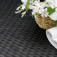 Outsunny Mecedora de Ratán de 2 Plazas Banco Balancín de Jardín con Balanceo Ergonómico y Marco de Metal para Terraza Balcón Exterior Patio Hotel Carga 220 kg 120x70x84 cm Negro(m-8)