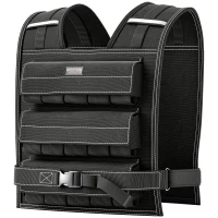 SPORTNOW 15KG Adjustable Weighted Vest, Running Weight Vest, with 30 Metal Weights, Reflective Strips, for Running, Exercise(m-11)