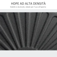 Outsunny Base per Ombrellone da Giardino con Palo Centrale Φ3.8cm e 4.8cm, HDPE Nero(m-6)