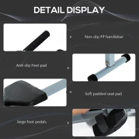 HOMCOM Rowing Machine Cardio Rower Workout Fitness Body Tonner Home Gym Training(m-6)