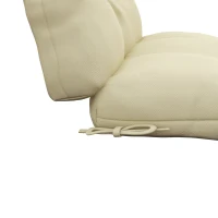 Outsunny 2-Piece Seat Cushion Replacement with Backrest, Garden Patio Chair Cushions Set with Ties, Beige(m-9)