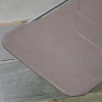 Outsunny Outdoor Foldable Sun Lounger, Adjustable Backrest Garden Recliner Sun Lounger Chair with Headrest Pillow, Coffee(m-8)