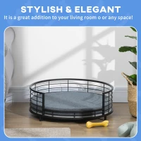 PawHut Raised Pet Bed, with Soft Cushion, for Small Dogs - Black(m-5)