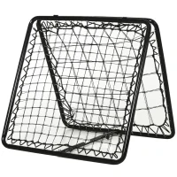 HOMCOM Angle Adjustable Double Sided Rebounder Net Training Aid Target Soccer Goal Kickback For Football, Baseball, Basketball - 75L x 75W cm(m-1)