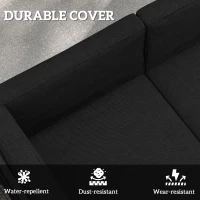 Outsunny Set of 14 Dining Set Cushions - Black(m-5)