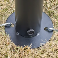 Outsunny Gazebo Pergola Addossata da Giardino 3x3m in Metallo e Poliestere Beige(m-9)