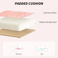 HOMCOM 91-99cm Sherpa Fleece Office Chair - Pink(m-4)