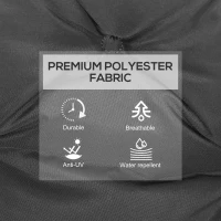 Outsunny Set of Two Outdoor Seat Cushions - Dark Grey(m-4)