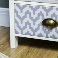 HOMCOM Slim Storage Cabinet Organiser, Chest of Drawers, 5-Drawer Dresser with Metal Handle for Living Room, Bedroom, Purple(m-9)