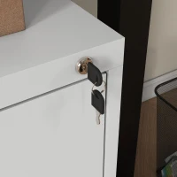 HOMCOM Two-Drawer Modern Steel Filing Cabinet - Cream(m-8)