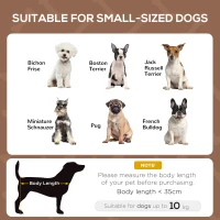 PawHut Raised Dog Bed Waterproof Elevated Pet Cot with Breathable Mesh UV Protection Canopy Brown, for Small Dogs, 61 x 46 x 62cm(m-4)