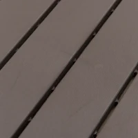 Outsunny Caillebotis - Dalles terrasse - Lot de 9 - emboîtables, Installation très Simple - Petits Carreaux Composite Plastique Imitation Bois Chocolat(m-8)